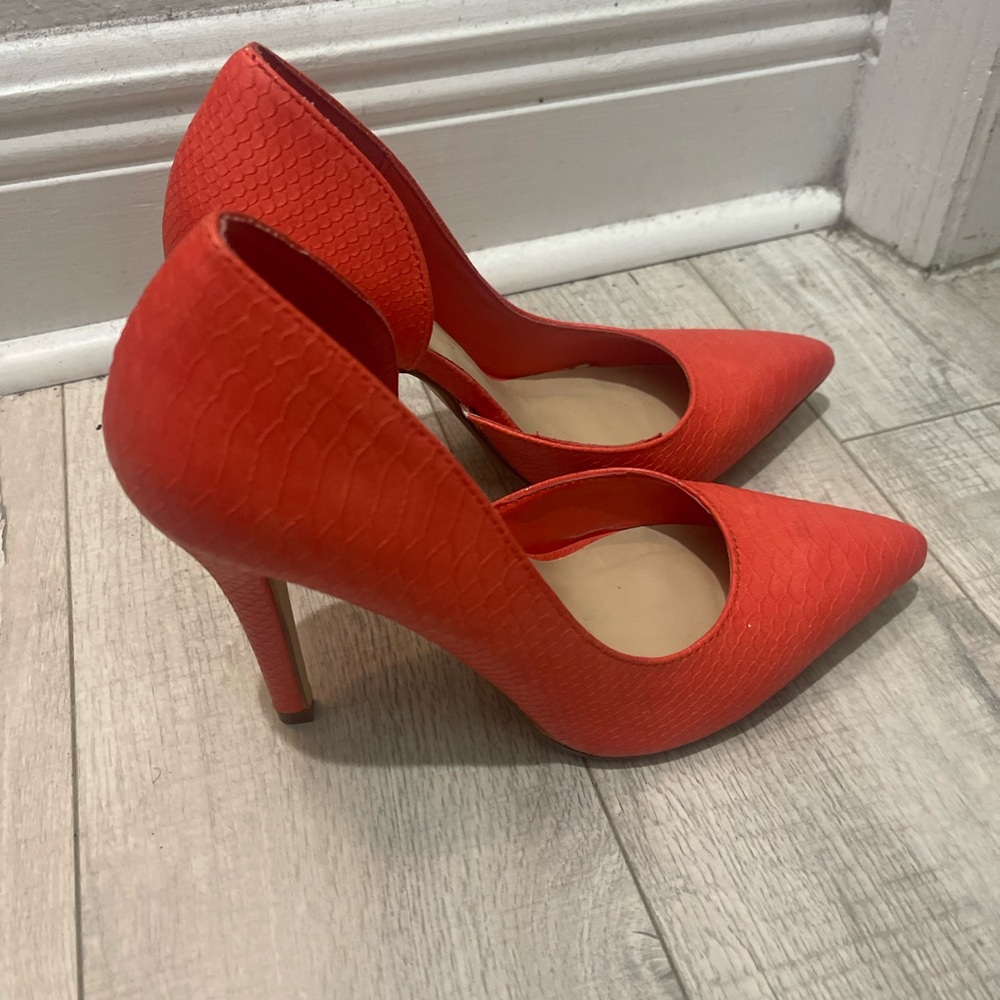 Charlotte Russe Red Stiletto Heels with Pointed Toe
